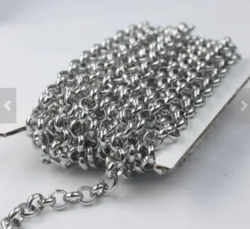 

In bulk 2meter stainless steel Huge Round Rolo Chain Jewelry findings Marking Chain DIY SHINY