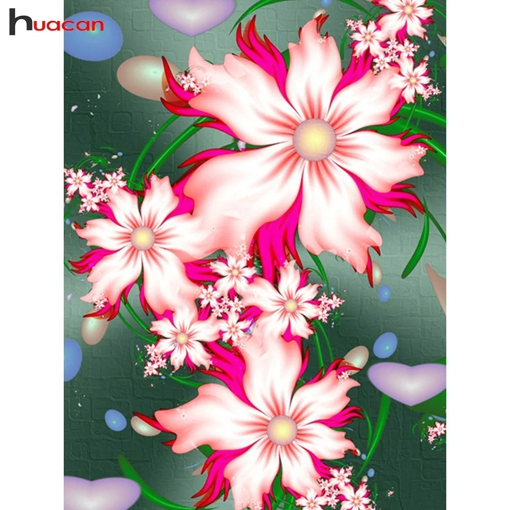 

HUACAN Diamond Painting Flowers Full Square New Arrival Diamond Embroidery 5D DIY Garden Decoration Mosaic Children's Gifts