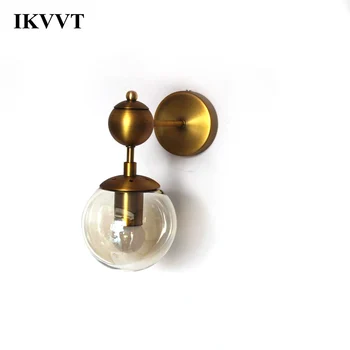 

Wall Lamp Modern Glass Ball Loft Wall Light Retro Bedside Living Corridor Bedroom Single Bedroom Living Room Aisle Lighting