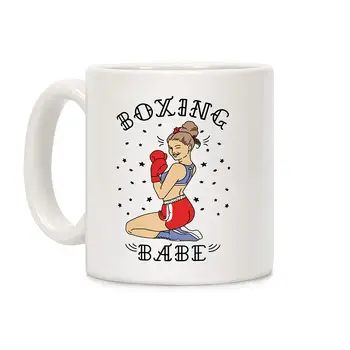 

Boxing Babe White 11 Ounce Ceramic Coffee Mug