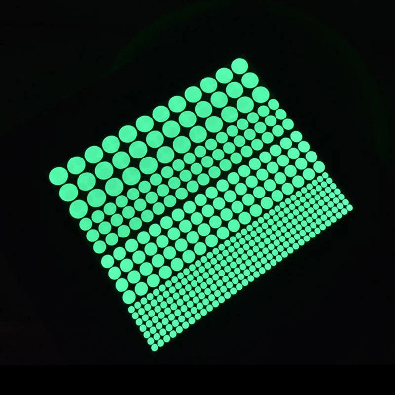 DIY 200/400Pcs Star Dot Glow In Dark Plastic Stickers Ceiling Wall Kids Bedroom 