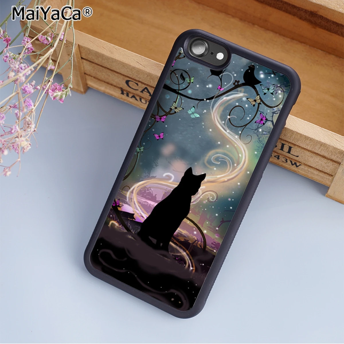 

MaiYaCa Black cat magic witch stars Phone Case Cover For iPhone 5 6s 7 8 plus 11 pro X XR XS max Samsung S6 S7 S8 S9 S10