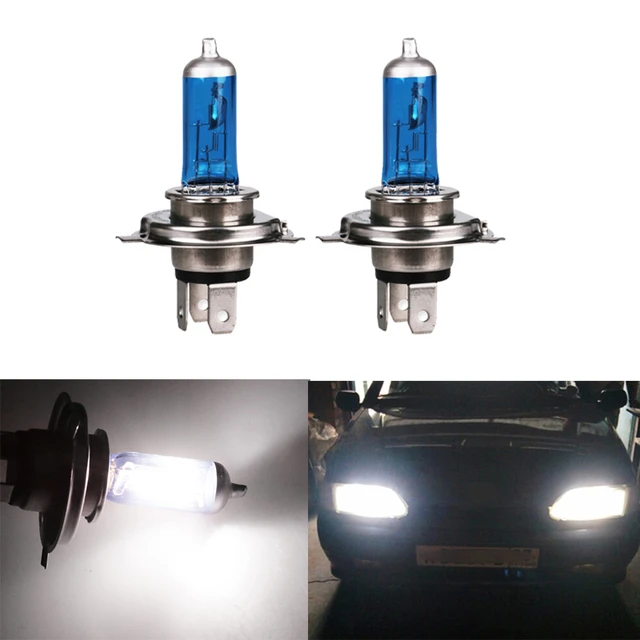 bombillas h4 Bombilla halógena para faro delantero de coche, Bombilla H4 de  55w y 100w, 12V, 2 piezas, 6000k, accesorios H4 halógeno - AliExpress