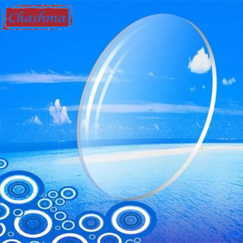 Tanie Chashma marka jakość soczewki 1.61 indeks oczy przezroczyste oczy okulary optyczne dostosuj soczewki korekcyjne na krótkowzroczność