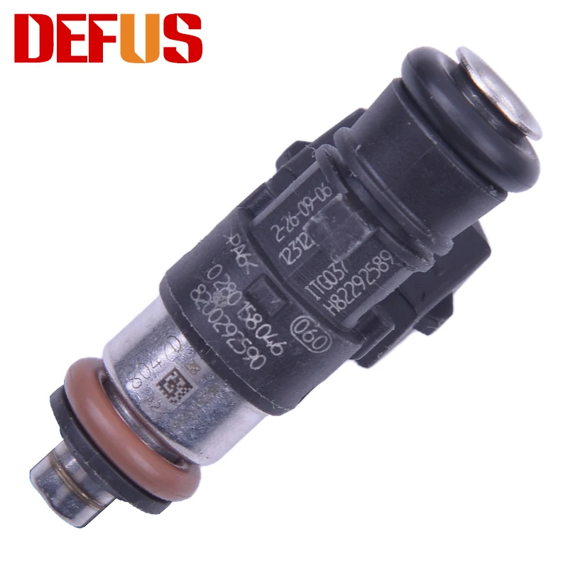 

DEFUS 1X Gasoline Fuel Inejctor Nozzle OEM 0280158046 Automotive 8200292590 For Dacia Renault 1.2L 16V D4F RENAULT 12ohm 05-09