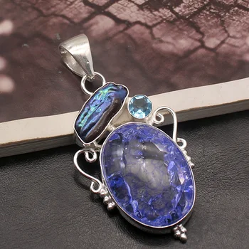 

Glowing Shiny Holy Cross Yellow Citrine Silver Color Necklace Pendants AK61