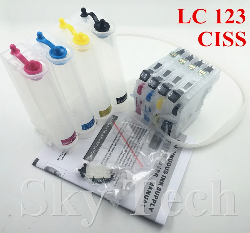 Пустые СНПЧ для Brother LC123 LC 123 J552DW J752DW 470DW J870DW J650DW J132W J152W J6520DW J6720DW с дуговыми чипами|ciss