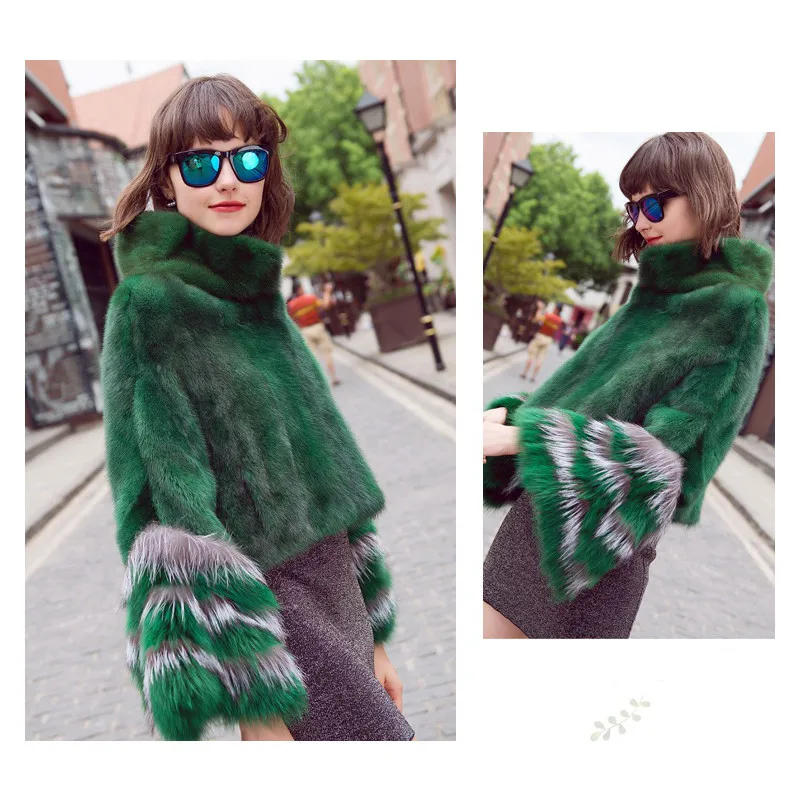 

Fur Poncho Women Winter Natural Fur Coat Rex Rabbit Genuine Shawl Jacket Fox Seleeves New Arrival Factory Outlet Sheepskin Coat