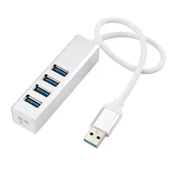 

USB 3.0 4-Port Multi HUB Splitter Aluminum Adapter High Speed For PC Laptop Mac 17Dec22