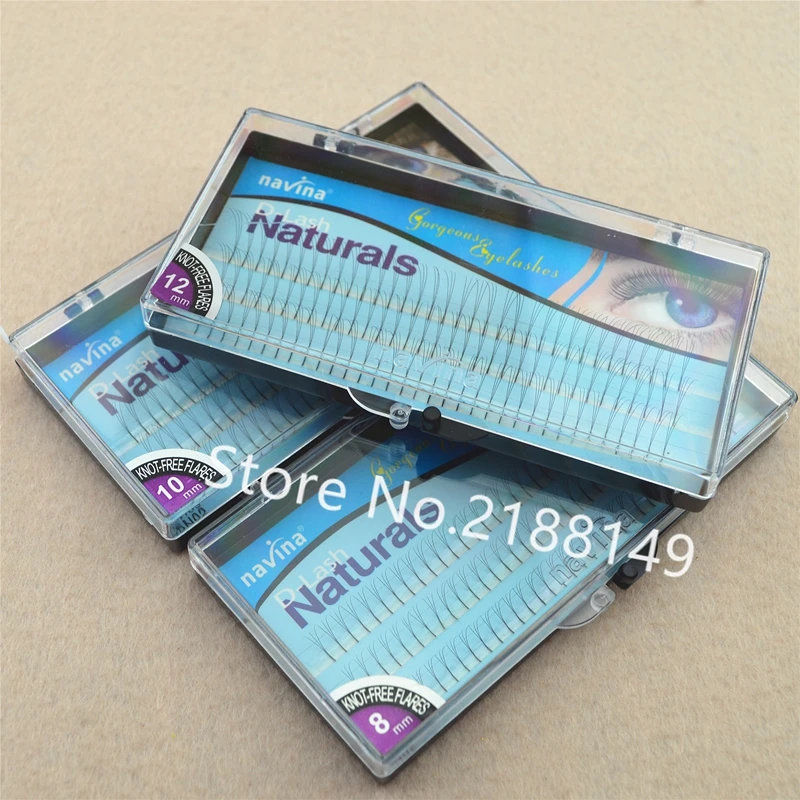 2018 3 trays Individual Black Mink Fake False Eyelashes Natural Long Extension Makeup Eye Lashes 8/10/12mm GD249 | Красота и здоровье