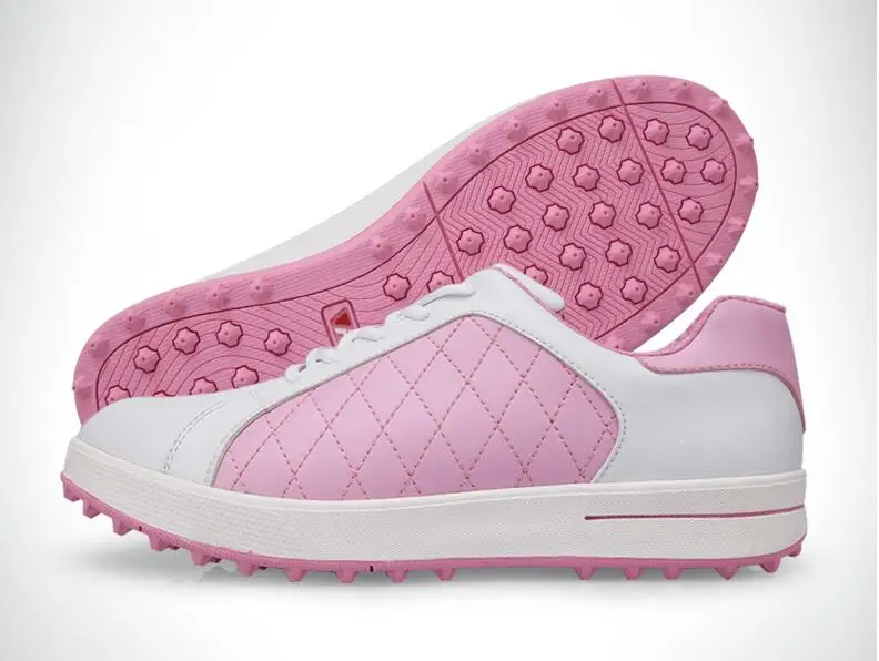 Высокое качество! PGM обувь для гольфа противоскользящая дышащая обувь лакированная женская супер дышащая женская спортивная обувь - Цвет: 3