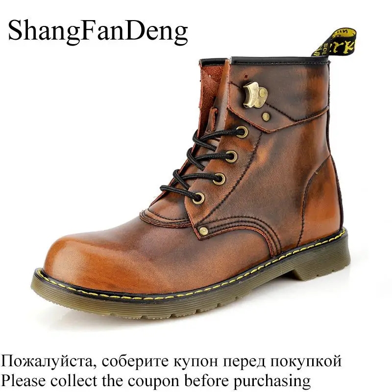

Men Boots Winter Warm Fur Martin Boots Plus Size 47 Genuine Leather Ankle Snow Boots Men Shoes Non-Slip High Top Botas Hombre
