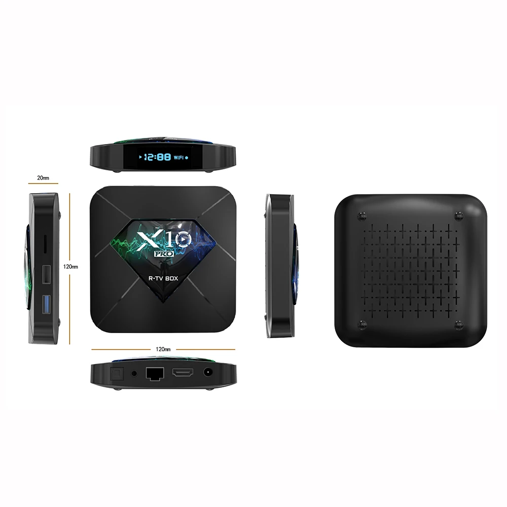 VHXSIN 2 шт./лот X10 PRO HD 4 Гб ОЗУ 64 ПЗУ Android 8 1 ТВ приставка Amlogic S905X2 четыре