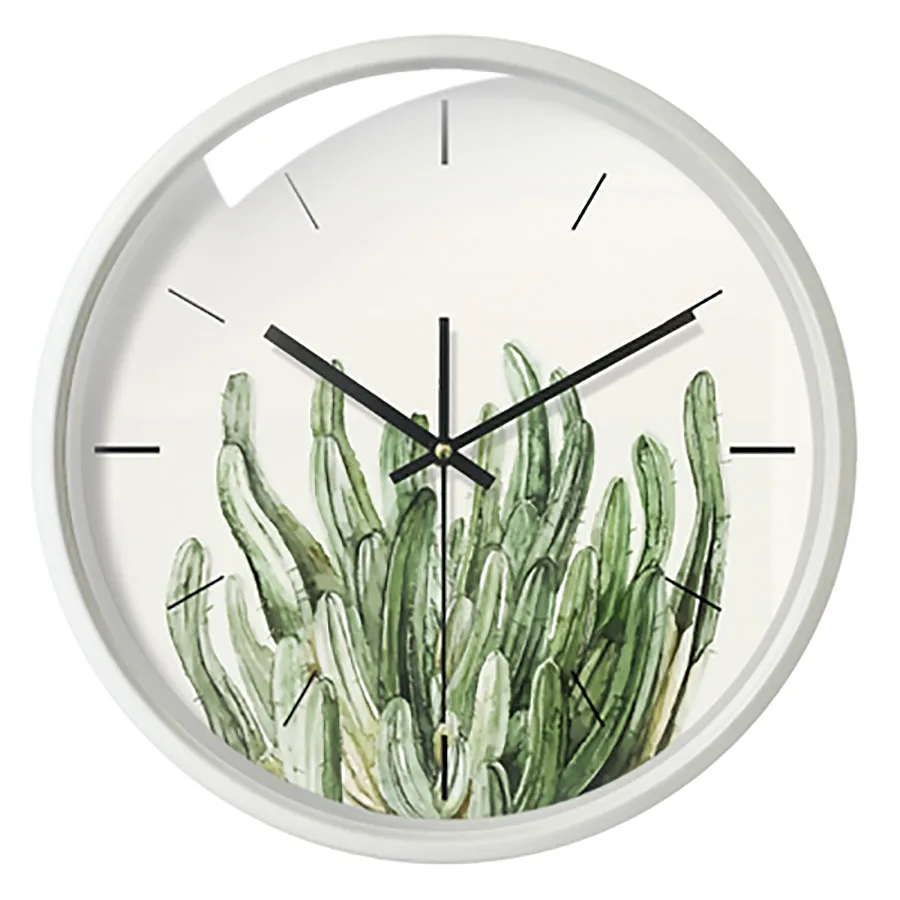 

Modern Design Wall Clock Vintage Green Plant Digital Clock Mechanism Wall Watches Home Decor Kitchen Horloge Silent Clocks