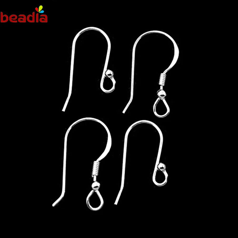 

1 Pair 925 Sterling Silver Findings Earring Hooks Clasp Accessories Fitting for Jewelery Making Components Handmade DIY Bead Ear