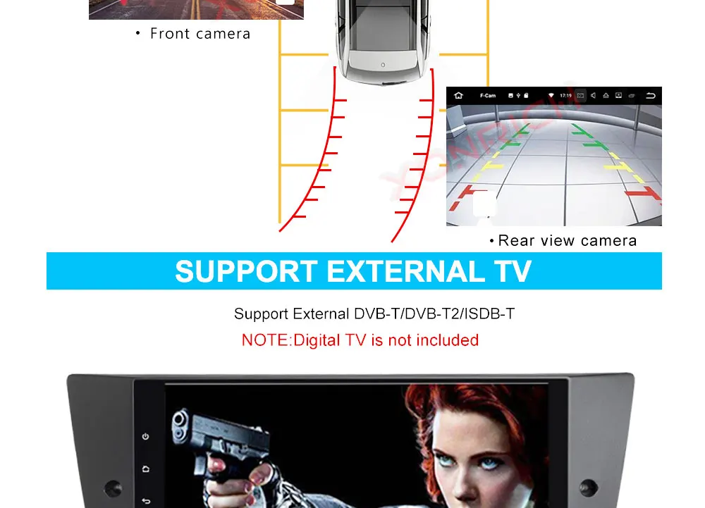 Excellent Xonrich Android 9.0 System Car Radio GPS Navigation Stereo For BMW E90 Sedan 2005-2012 E91 E92 E93 2G+32G Autoradio DVR OBD2 DSP 23
