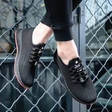 Oeak/Новинка года; кроссовки; повседневная мужская Вулканизированная обувь; дышащая сетчатая Мужская обувь; мужская обувь на плоской подошве со шнуровкой; zapatos hombre