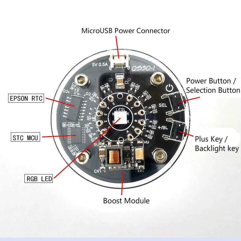 GHXAMP однотрубные светящиеся часы QS30-1 SZ30-1 nixie часы RGB светодиодный аудио электронные аксессуары DC5V USB