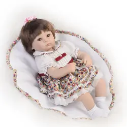 KEIUMI реалистичные 16 ''мягкий силиконовый Reborn Baby куклы по-настоящему красивая девочка возрождается реалистичные младенцы кукла одежда