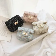 Весенняя Повседневная мини шерстяная маленькая сумка через плечо для маленькой девочки, милая брендовая дизайнерская Детская сумка через плечо, Детская сумка-мессенджер