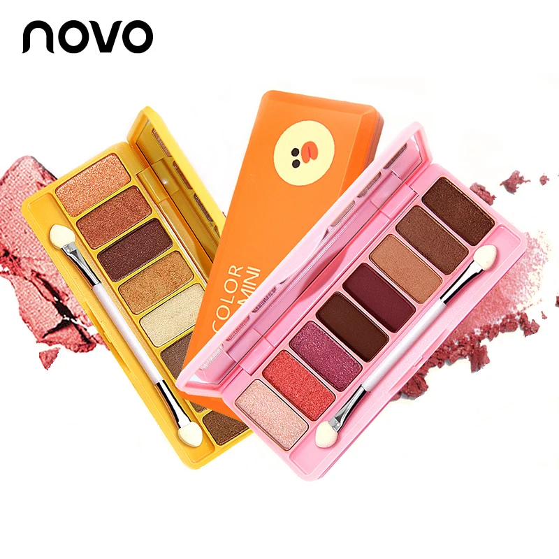 NOVO Naked Eye Shadow Shimmer 8 цветов натуральный мультфильм матовые тени для век Палитра Макияж Профессиональная Горячая Распродажа Make Up Nude Basic