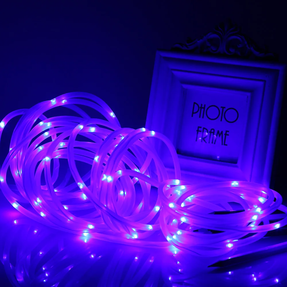 100 LEDs String Lights LED Night Light Lamp Hollow Soft Tube Copper