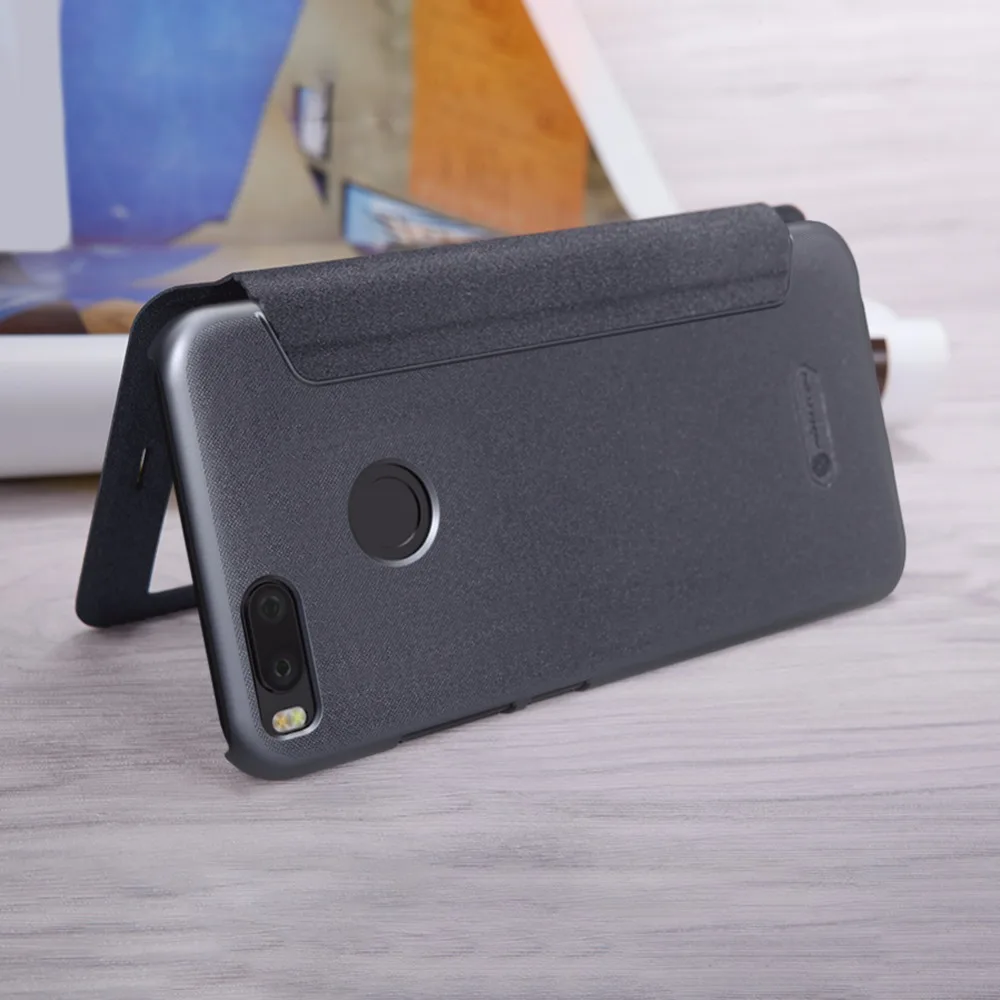 Чехол для Xiaomi Mi A1 NILLKIN Sparkle pu кожаный флип чехол smart view window PC задняя крышка 5
