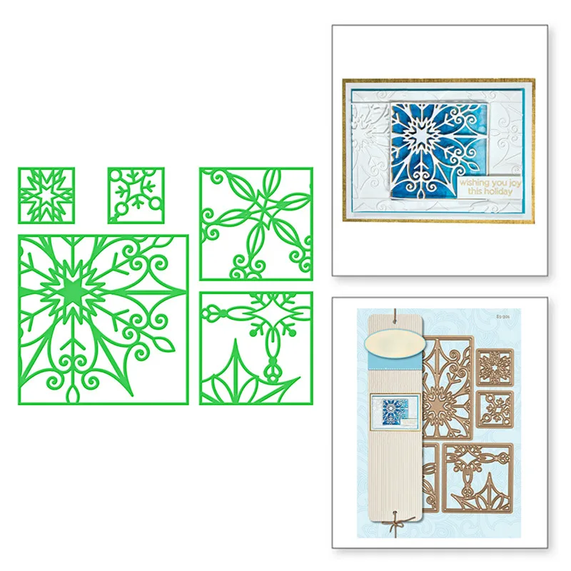 

DiyArts 2019 New Background Cover Metal Cutting Dies for Dies Scrapbooking for Square Pattern Card Making DIY Embossing Craft