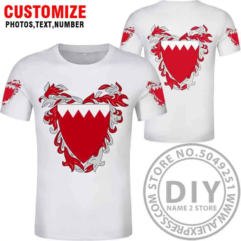 Бахрейнская футболка, изготовление под заказ, с принтом имени, фото, Красная футболка bhr, страна, bh BAHRAIN, сделай сам, Арабская нация, одежда с флагом - Цвет: Style 7
