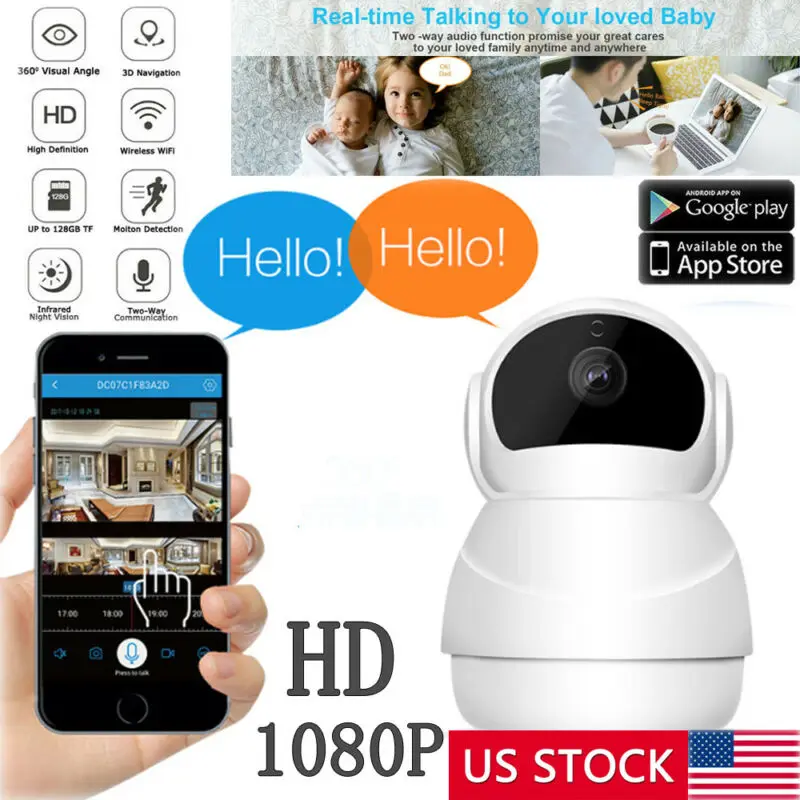 Новая мини беспроводная wifi ip-камера HD1080P умная домашняя камера безопасности ночного видения