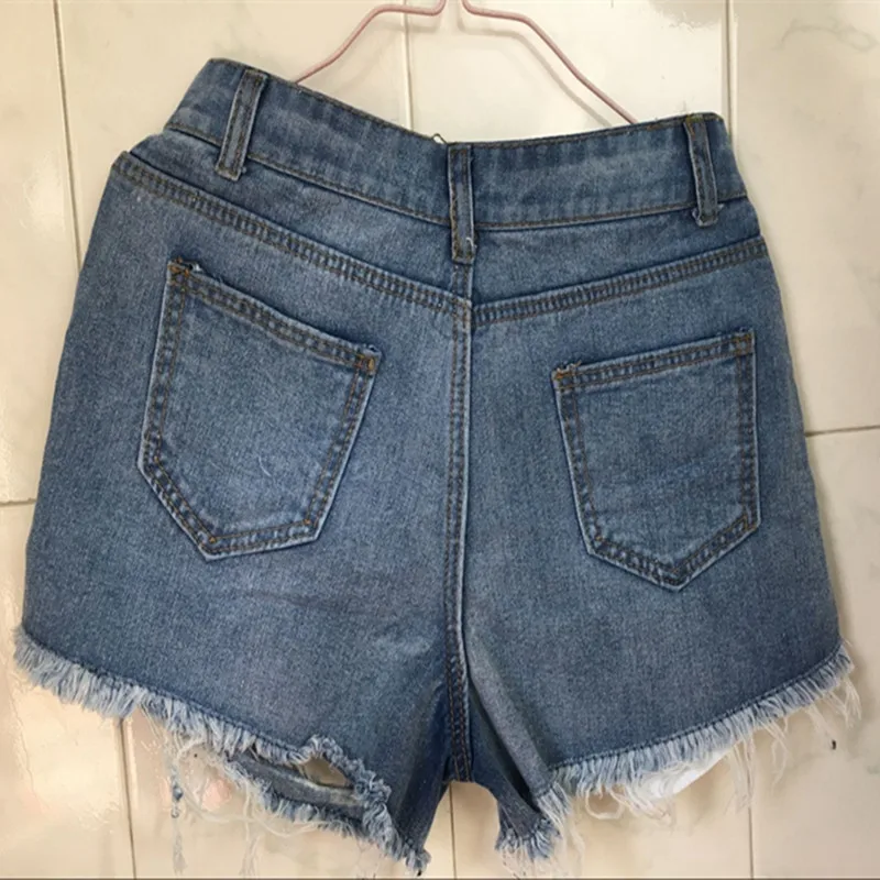 Sexy Hole hotpants Summer high waist Distressed Denim Hot Shorts Women Ripped short pants ladies Vintage Mini booty shorts jeans Sexy Hole hotpants Summer high waist Distressed Denim Hot Shorts Women Ripped short pants ladies Vintage Mini booty shorts jeans