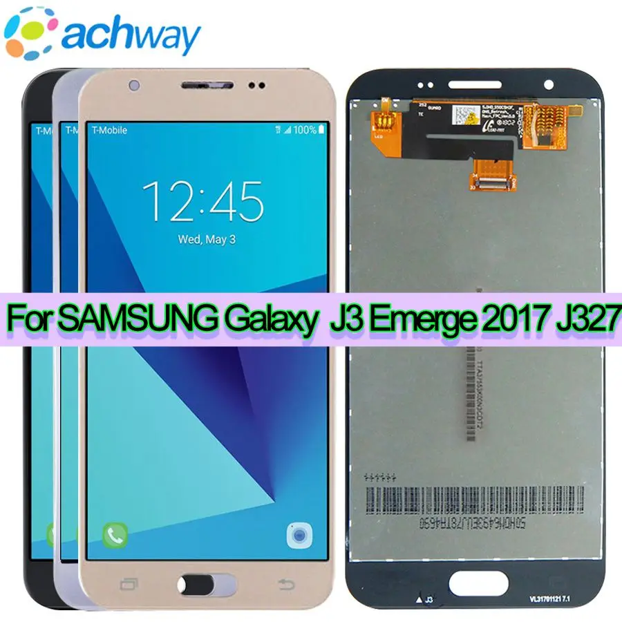 J327 ЖК дисплей для SAMSUNG Galaxy J3 prime 2017 кодирующий преобразователь сенсорного экрана в