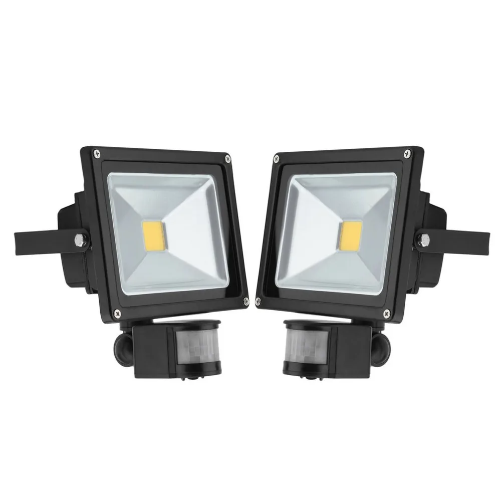 

2pcs/set Outdoor Spot Light With Motion Detector Gargen Lamp Waterproof LED Floodlight Warm White Spotlight Durable Flood Light