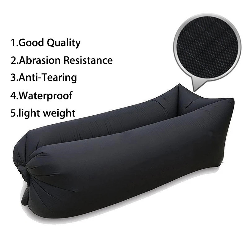 

High Quality Inflatable Sofa Hangout Camping Lazy Bag Waterproof Air Bed Lounger Hammock Laybag Square Sleeping Bag