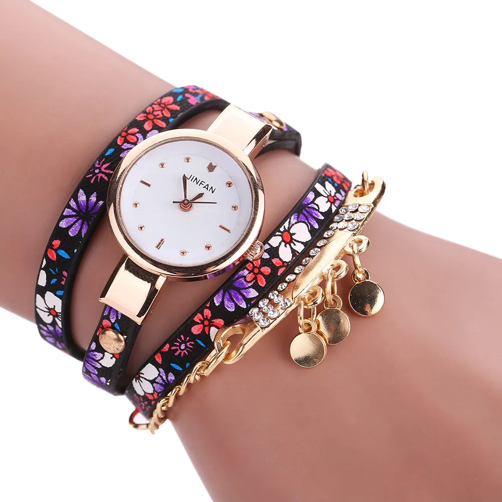 

Hot 2017 Sleek And Chic Fashion Rhinestone Decoration Ladies Bracelet Watch Wafer Gift relogio masculino Uhren relojes Dropship