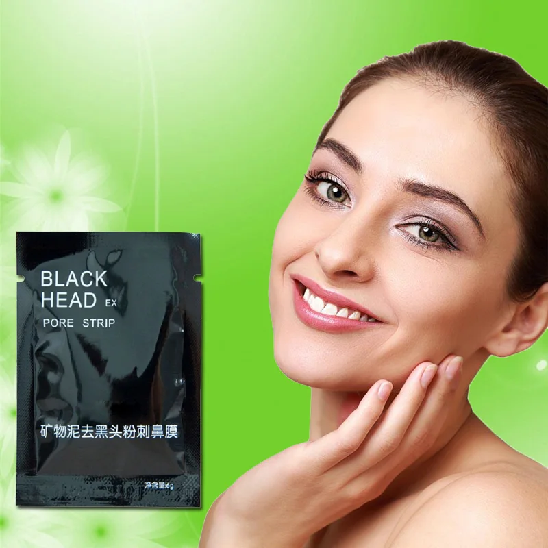 

10pcs/lot Facial Minerals Mud Membranes Clay Black Mask Strips Cleaner Nose Pore Blackhead Acne Remover Mask Face Care