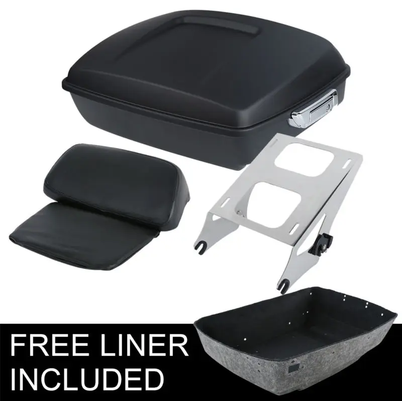 Moto 10.7 "Portapacchi Per Rasoio Con Baule Tagliato Per Harley Tour Pak Touring Electra Road King Street Glide 14-20