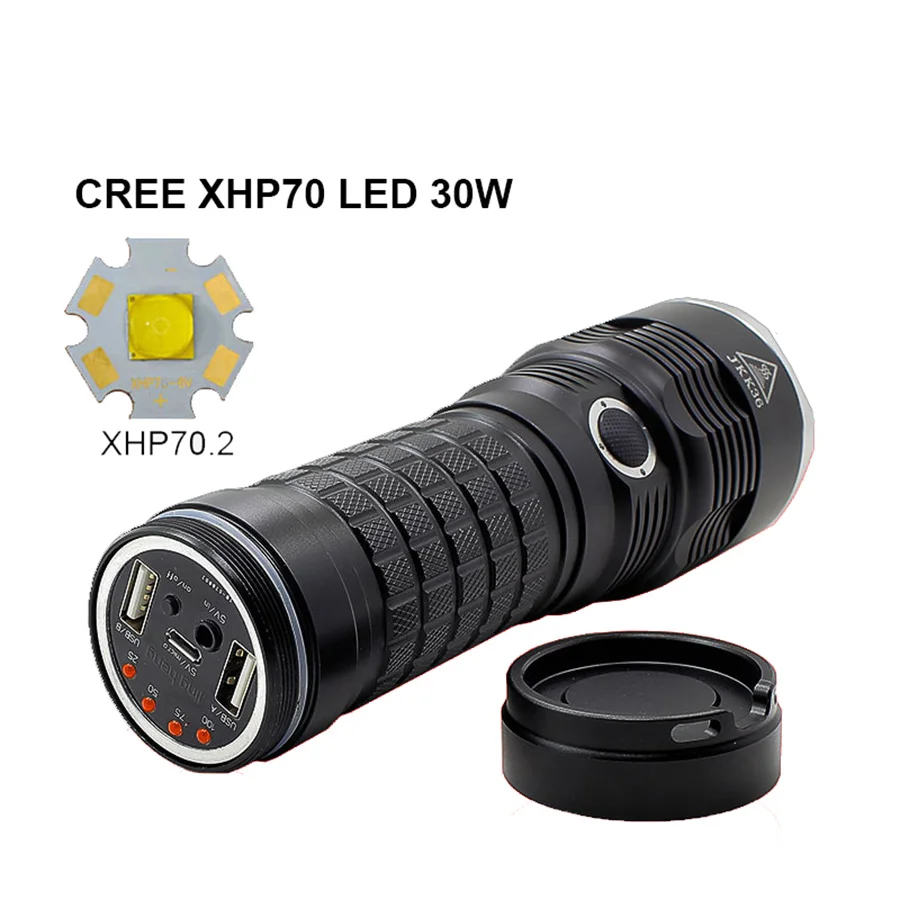 NEW LED flashlight CREE XHP70 Highlighted 3800Lumens Torch USB Rechargeable Multi-Function LED Tactical Flashlight