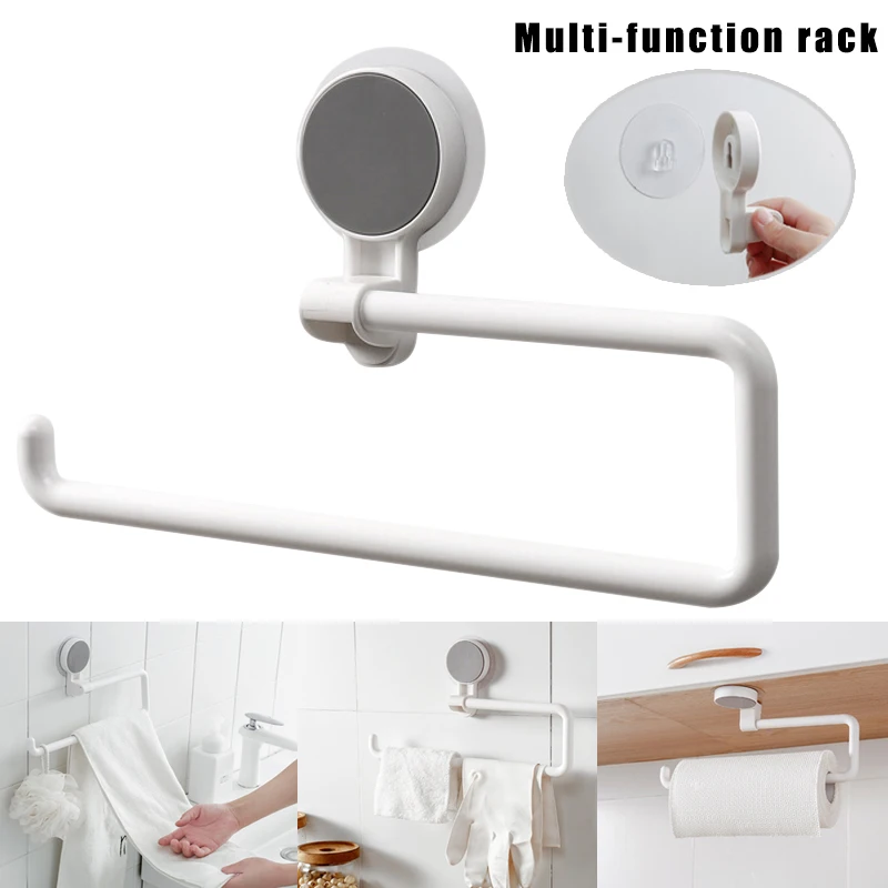

High 1 Pcs Storage Rack Holder Towel Shelf Wall Hanging Roll Paper Durable For Bathroom Kitchen UEJ