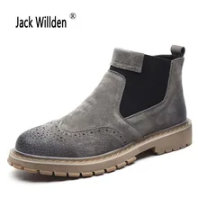 Jack willden/Новинка; Ботинки Челси; Мужская обувь; Bullock; черные мужские кожаные ботинки; сезон весна-осень; рабочие ботильоны для мужчин; обувь