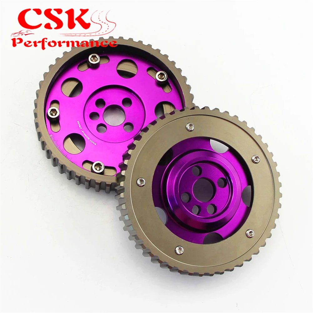CA18DEためスライドカムギアプーリーカムプーリーセット (t) CA18DE日産CA18DET紫cam gears pulleycam