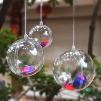 

OurWarm 50pcs 100mm Transparent Acrylic Ball Wedding Party Supplies Fillable Ornament Sphere Christmas Decoration for Home