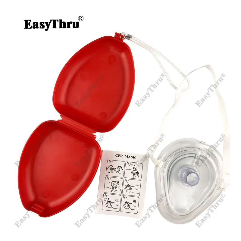 

Professional CPR First Aid Breathing Mask With One-way Valve Reuseable medical face mask Medical emergency training