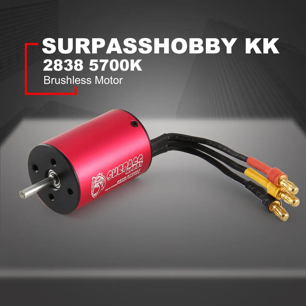 SURPASSHOBBY 2838 5700KV/5100KV Brushless Motor 2S 3S for Traxxas/HSP 1:14,1:16 RC Drift Racing Climbing Off-road Car Sensorless