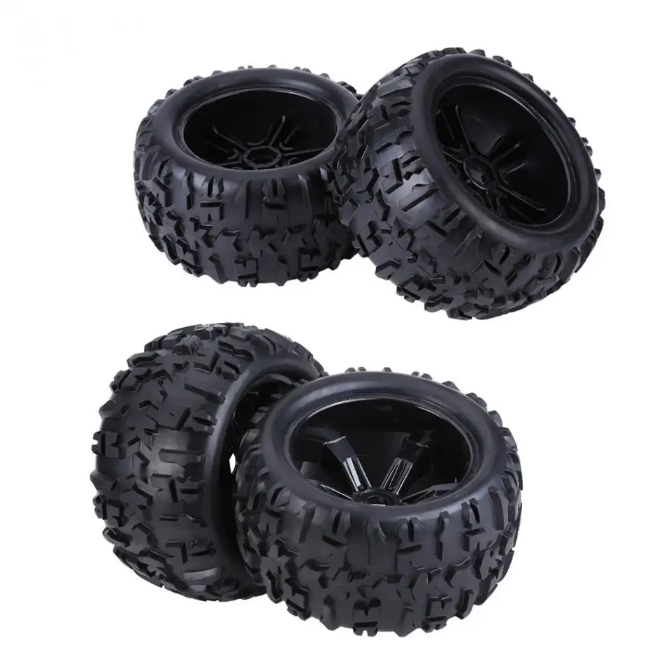 4pcs/set High Quality Car Tires Set Rubber Tyre Tires & Plastic Hubs