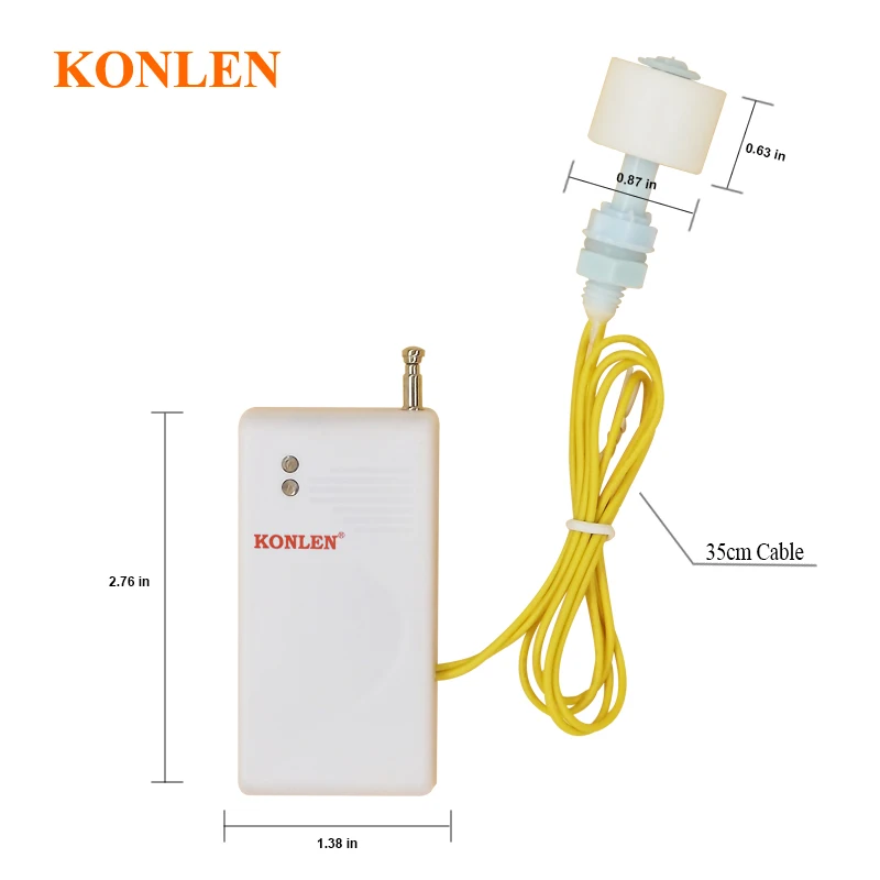 KONLEN датчик уровня воды детектор протечки жидкости бак перелива утечки обнаружения беспроводной стробоскоп сирена домашняя система охранной сигнализации