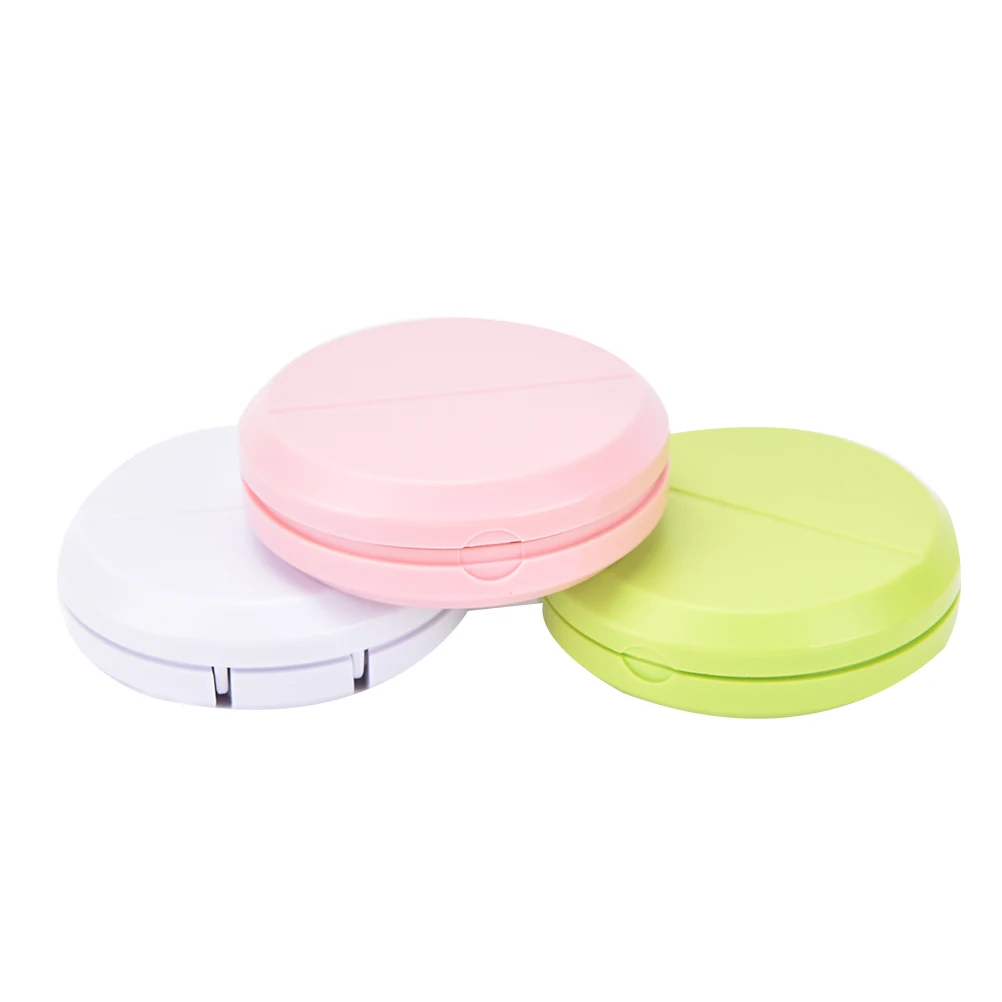 

Portable Organizer For Medicine Splitter Hold Storage Box Pill Tablet Pill Cutter Divider PP Material 3 Colors