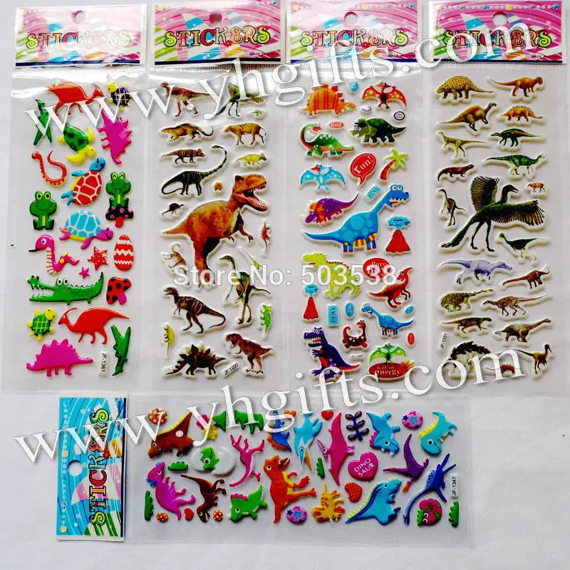 30sheets 720PCS stickers LOT PVC removable jurassic dinosaur stickers Birthday gifts Scrapbooking kit Classic toys DIY