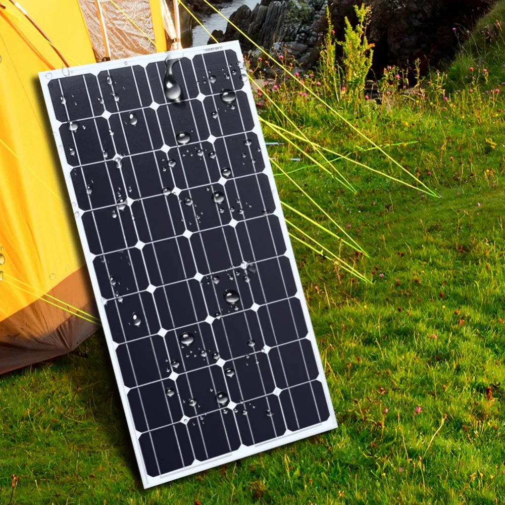 

100W 18 Volt Solar Panel charger China solar monocrystalline panel battery/Module/System/Home/Boat silicon solar 100 Watt