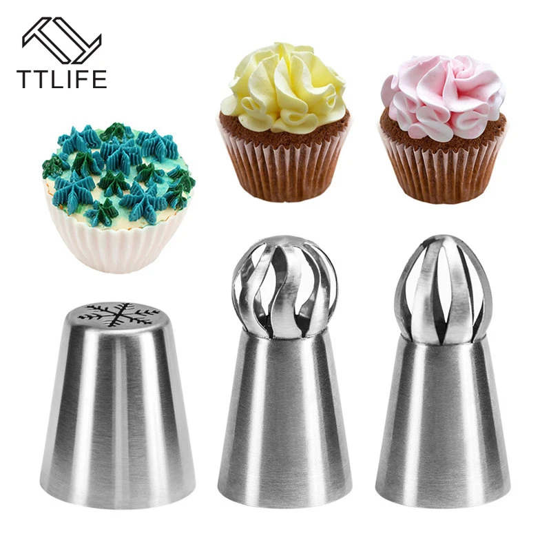 

TTLIFE 1pack Stainless Steel Icing Piping Nozzle Sugarcraft Fondant Pastry Tip Dessert Decorator Confectionery Cream Mouth Torch